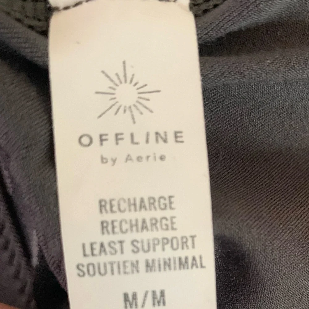 Offline by Aerie Recharge Light Support Leopard Sports Bra Sz M
